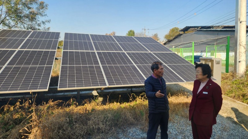김경희 이천시장 태양광 시설 마을 현장 방문