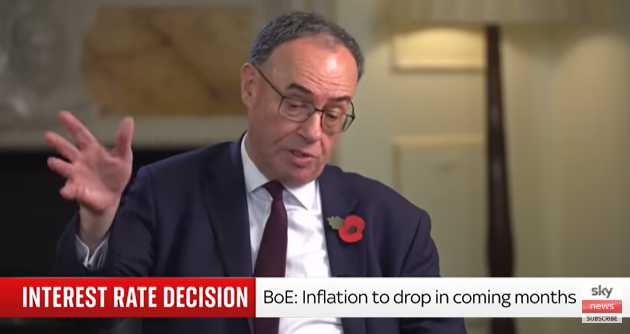 (상보) 영국, 기준금리 연 4%로 동결...12월 인하 시사