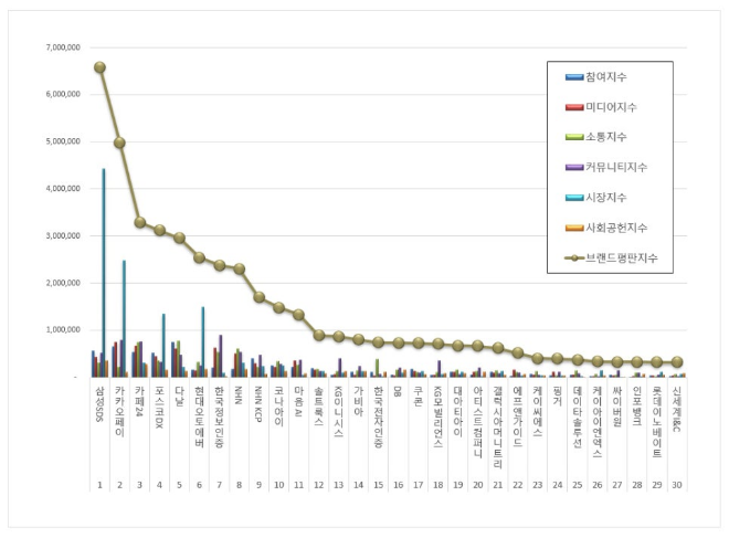 삼성SDS, IT서비스 상장기업 브랜드평판 11월 빅데이터 분석 1위...카카오페이 뒤이어