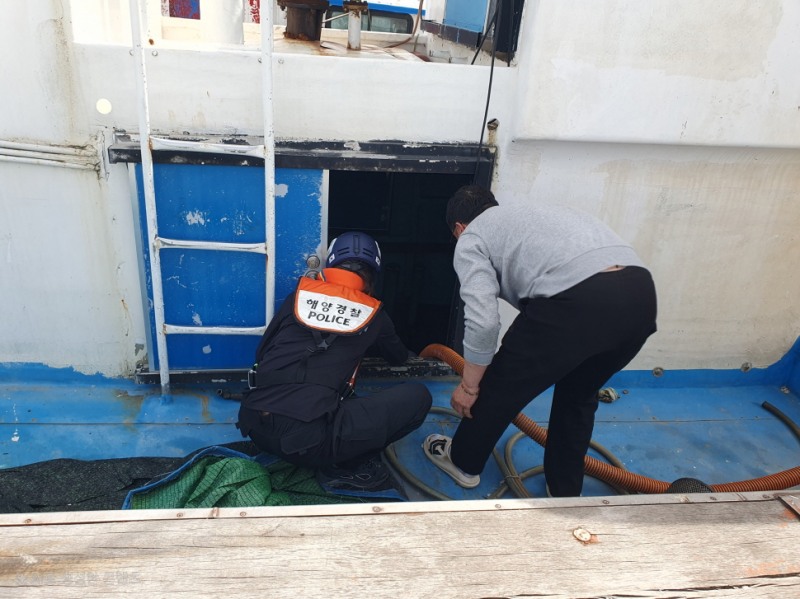 해양오염 취약선박 실태조사 (사진제공=완도해양경찰)