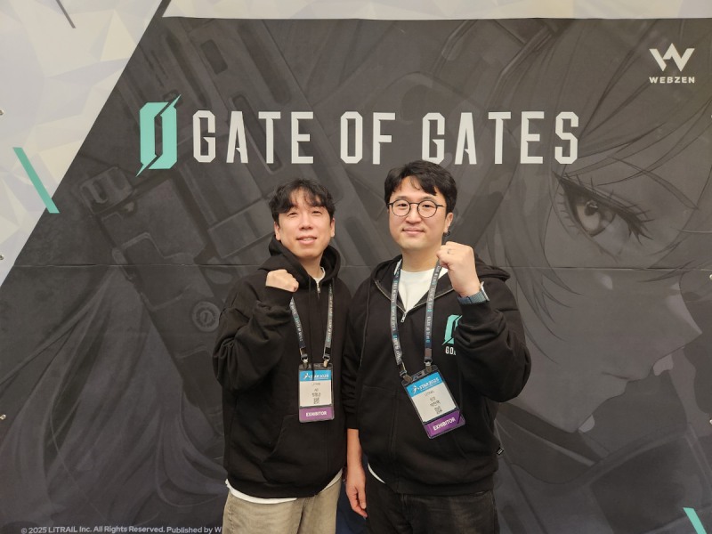 왼쪽부터 정명근 AD, 박찬혁 기획팀장(제공=웹젠).