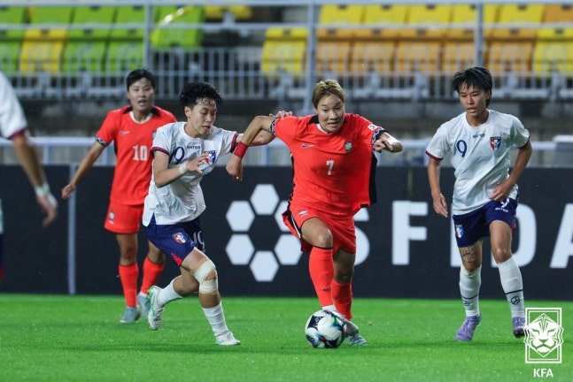 쇄도하는 이금민 / 사진=대한축구협회 제공. 연합뉴스