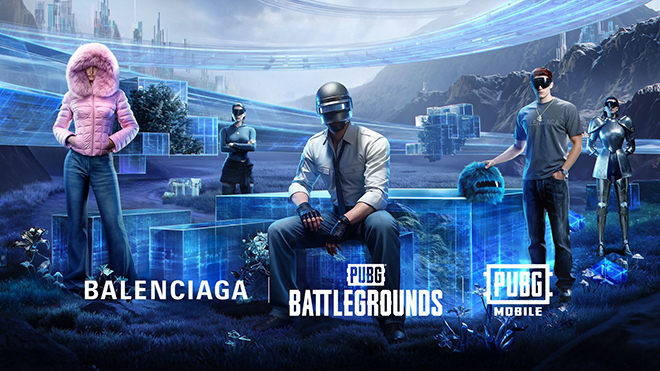 'PUBG: 배틀그라운드'(PC·콘솔 버전)와 '배틀그라운드 모바일', 발렌시아가의 협업 관련 이미지. 자료 제공 : 크래프톤