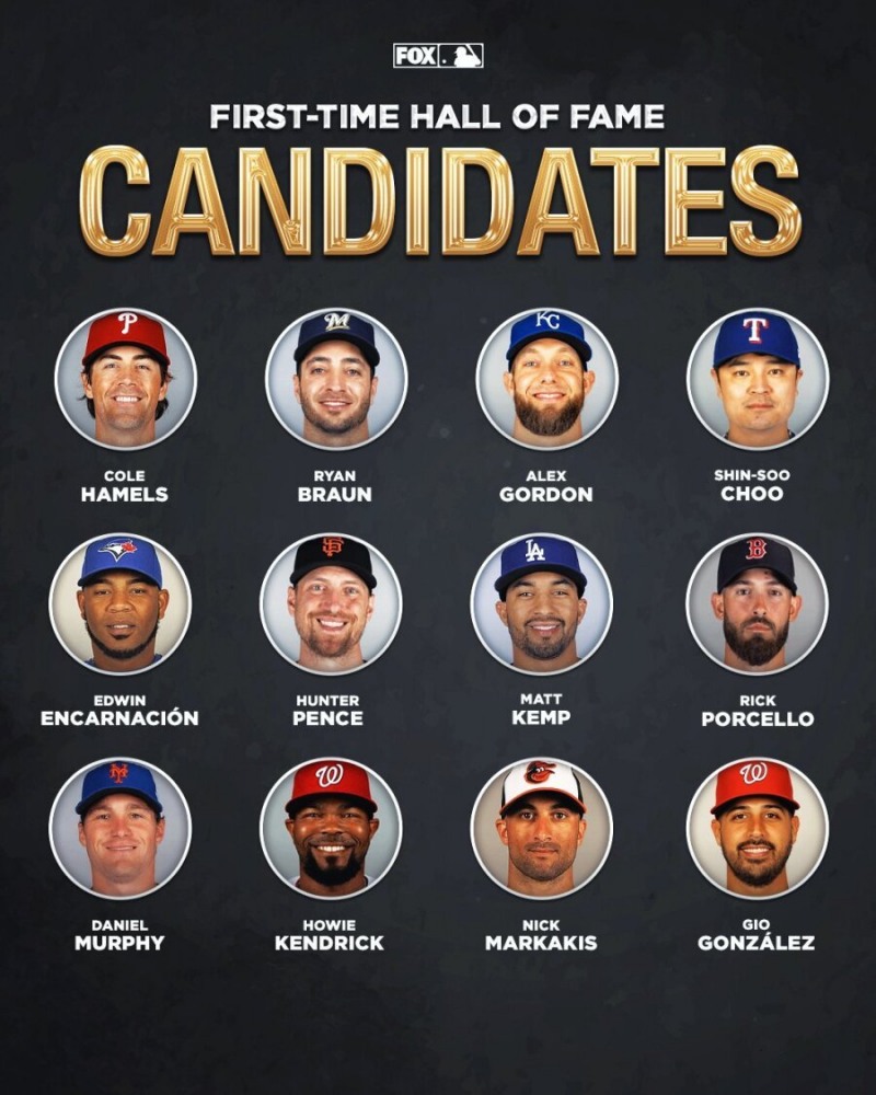 2026 HOF 12명 신입 후보자들. 추신수도 포함됐다.