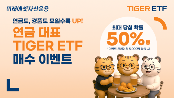 “연금도, 경품도 모일수록 UP”...미래에셋, ‘TIGER ETF 연금계좌 매수 이벤트’ 진행