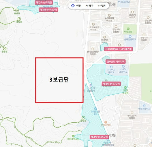 인천부평구 제3보급단 위치도