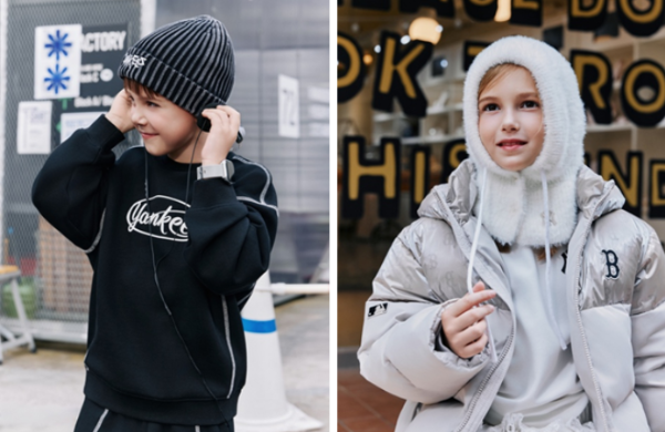 MLB키즈 ‘윈터 컬렉션’ 화보 (사진 제공=MLB키즈)