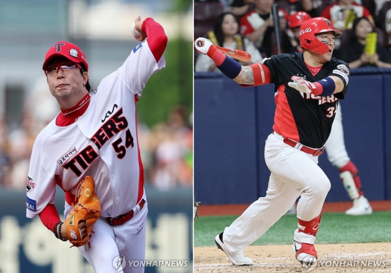 KIA 양현종과 최형우