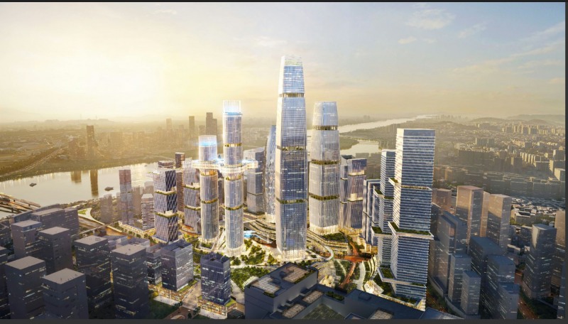 서울의 스마트시티로 탈바꿈될 용산국제업무지구 개발사업이 이달 말 첫 삽을 뜬다. 사진=용산국제업무지구 조감도, 용산구청