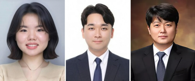 (사진 왼쪽부터) 전현경 학부 4학년생, 차경환 석박통합과정, 이상민 교수. (사진제공=중앙대)