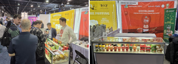 2025 미국 PLMA 전시회에 참여한 신송식품 부스현장. 사진제공;신송식품