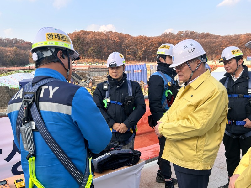 김용진 사장 건설현장 안전점검