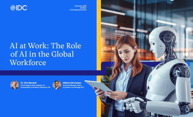 IDC 인포브리프 ‘AI at Work: 글로벌 인력 시장에서 AI의 역할’ 커버
