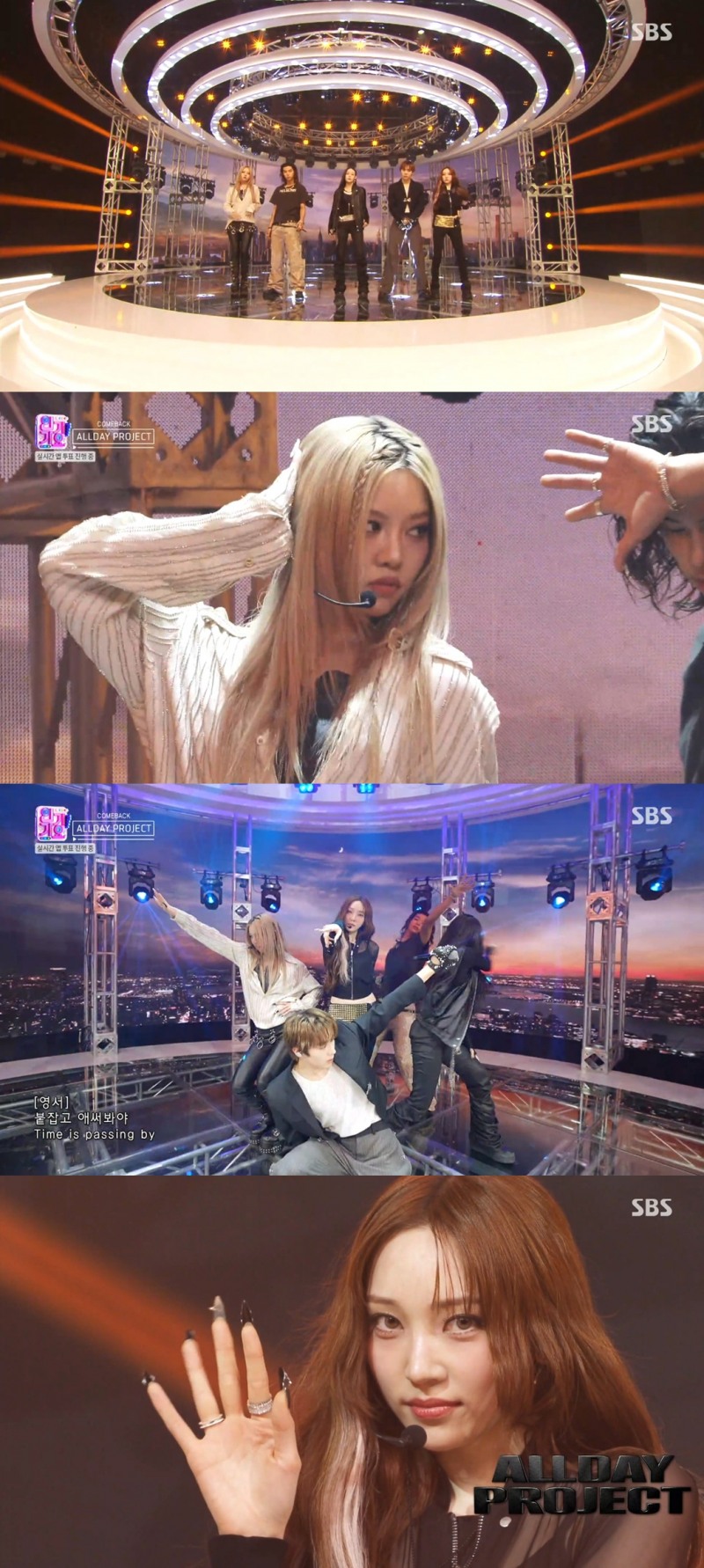 ‘인기가요’ ALLDAY PROJECT, ‘ONE MORE TIME’ 컴백 무대 공개…시선 빼앗는 퍼포먼스