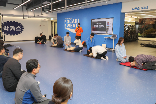 동아쏘시오홀딩스가 서울 동대문구 본사 지역에 근무하는 동아쏘시오그룹 임직원·협력사 근로자 대상으로 중대재해 대응 모의훈련을 실시했다. / 사진 = 동아쏘시오그룹