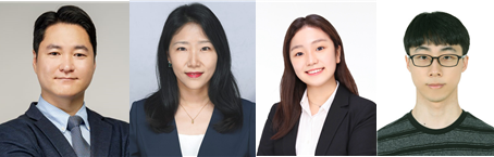 (좌측부터) 노태우 교수, 김유리 교수, 노윤서 학부생, 김우진 석사과정생. (사진제공=한양대)