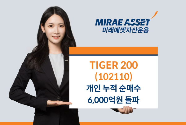 미래에셋 'TIGER 200 ETF', 올해 개인 순매수 6,000억 돌파