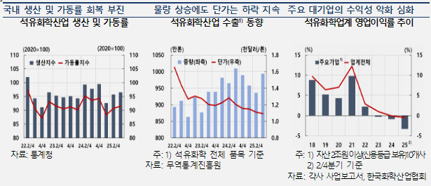 정부의 석유화학 산업 구조 개편, 긴시계에서 국내 성장 뒷받침 - 한은보고서