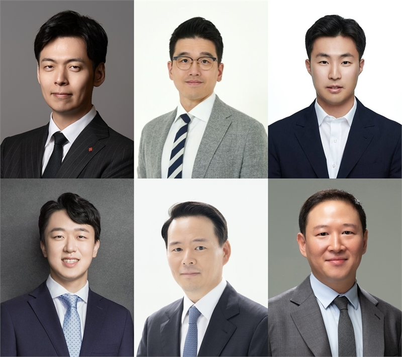 (사진 윗줄 좌측부터)신유열 롯데바이오로직스 대표이사, 이선호 CJ 미래기획그룹장, 전병우 삼양라운드스퀘어 전무, (사진 아랫줄 좌측부터)신상열 농심 부사장, 허진수 SPC 그룹 부회장, 허희수 SPC그룹 사장