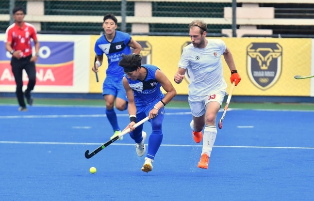 한국과 캐나다의 경기 모습. / 사진=아시아 하키연맹 소셜 미디어 사진. 연합뉴스