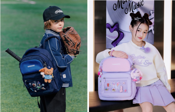 MLB키즈 ‘태그 시리즈’ 책가방 화보 (사진 제공=MLB키즈)