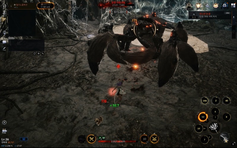 강력한 보스와의 대결은 직업의 특성을 살린 조작이 필요하다.