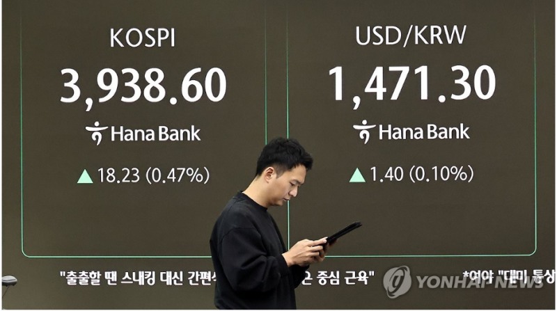 원-달러 환율이 2일 서울 외환시장에서 비트코인 등 가산화폐 가격의 급락으로 위험회피 심리가 작용하며 1470원을 돌파했다. 사진=연합뉴스