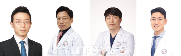 (왼쪽부터) 변수환 한림대학교성심병원 치과 교수, 양병은 한림대학교성심병원 치과 교수, 온성운 한림대학교동탄성심병원 치과 교수, 박상윤 한림대학교성심병원 치과 교수 (사진 제공=한림대의료원)