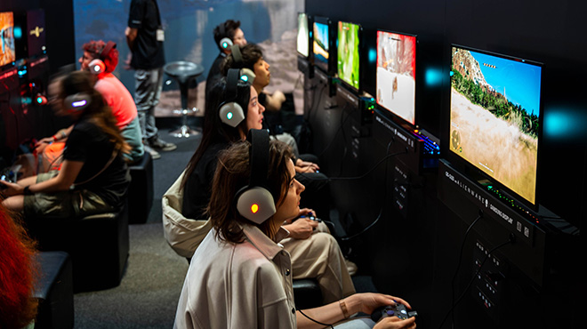 지난 8월 20~24일 열린 독일 게임스컴 내 붉은사막 시연 현장. 사진 제공 : 펄어비스