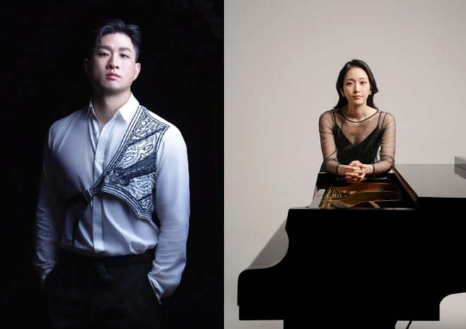 피아니스트 박진우(좌)와 이정은. (사진제공=세종문화회관)