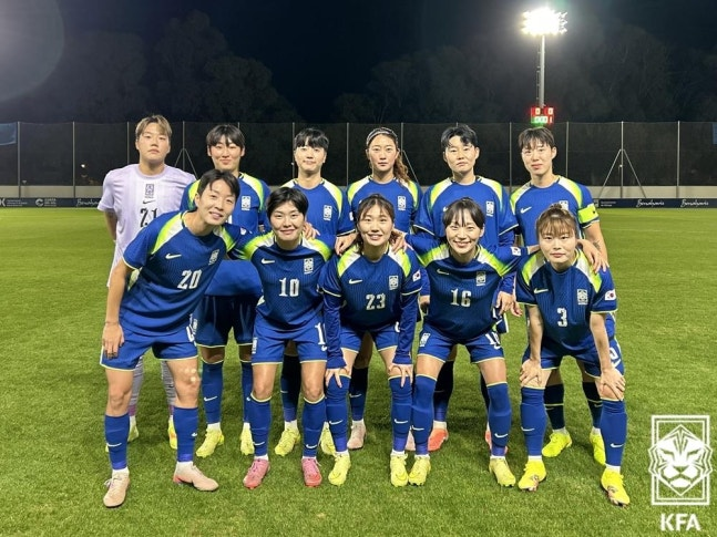 11월 29일 웨일스전 당시 선발로 나선 여자대표팀 선수들의 모습. / 사진=대한축구협회 제공. 연합뉴스