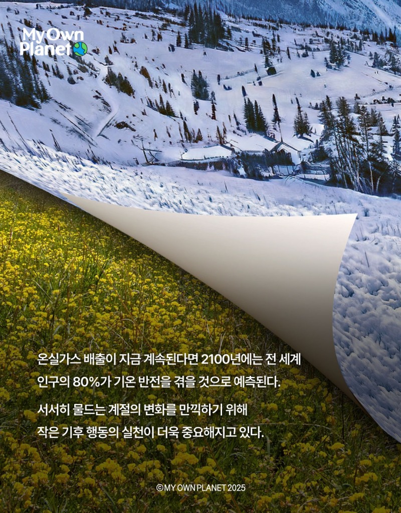 마이 오운 플래닛(My Own Planet) 기후 행동 실천 캠페인 16 “어제는 봄, 오늘은 겨울로 이어진 아찔한 날씨 롤러코스터”