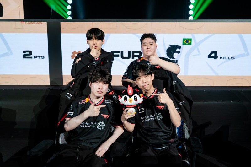 A조 3위로 그랜드 파이널 진출에 성공한 T1(제공=크래프톤).