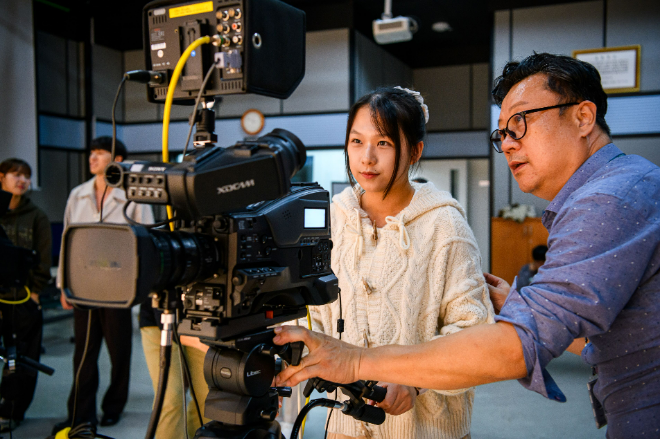 가톨릭관동대학교 미디어콘텐츠전공 학생들의 교육과정 모습. (사진제공=가톨릭관동대)