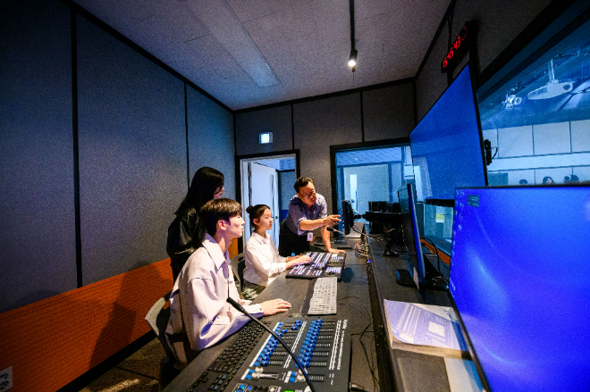 가톨릭관동대학교 미디어콘텐츠전공 학생들의 교육과정 모습. (사진제공=가톨릭관동대)