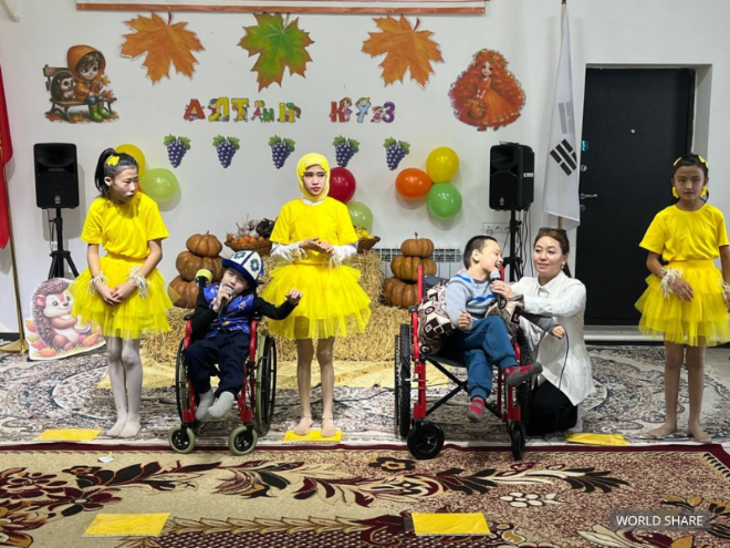 장애아동들의 공연 모습