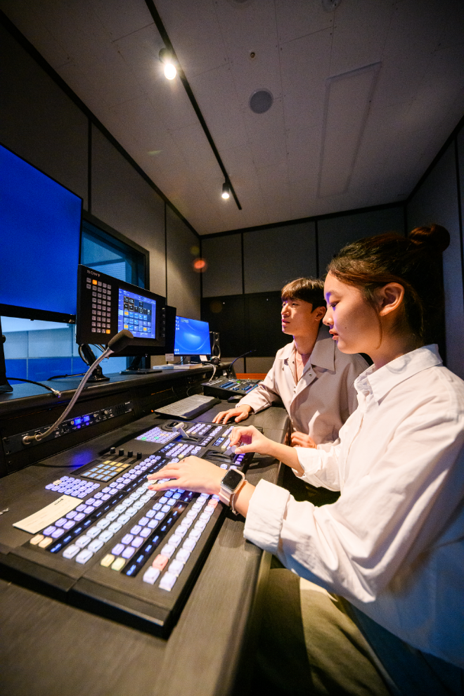 가톨릭관동대교 미디어콘텐츠전공 학생들. (사진제공=가톨릭관동대)