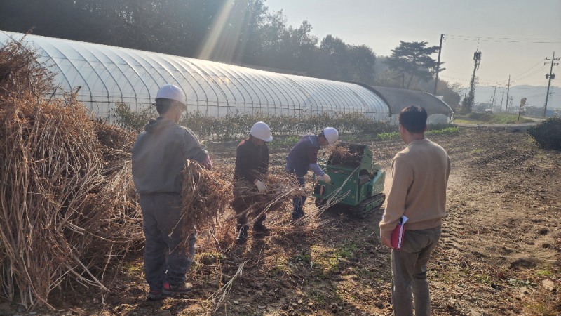영농부산물 파쇄 지원 (충남도 제공)