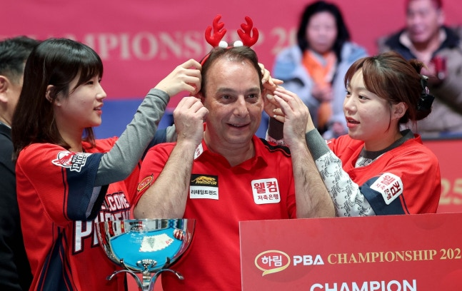 2연속 우승을 차지한 다니엘 산체스 / 사진=PBA 제공. 연합뉴스