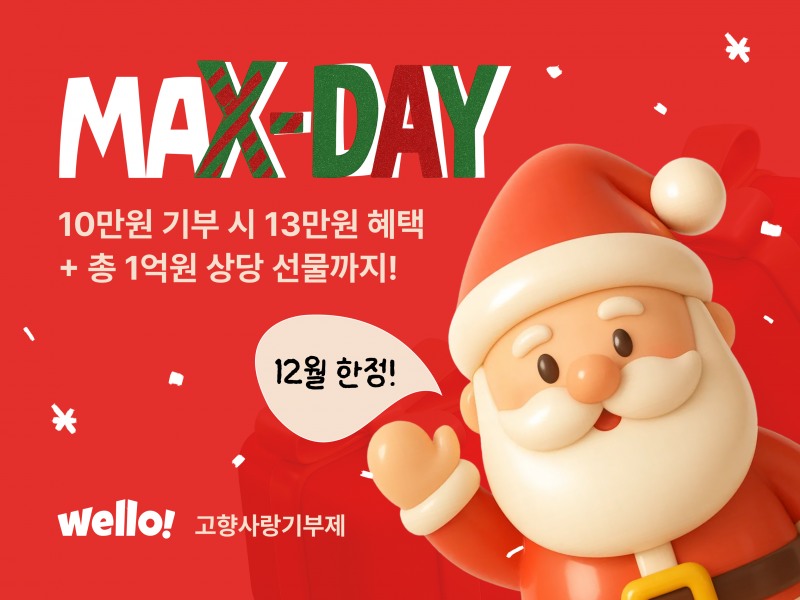 웰로, 고향사랑기부제 참여자 대상 총 1억1천만 원 규모 리워드 제공