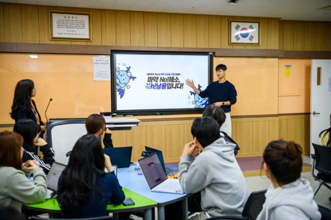 가톨릭관동대 광고홍보학전공 학생들 사진. (사진제공=가톨릭관동대)