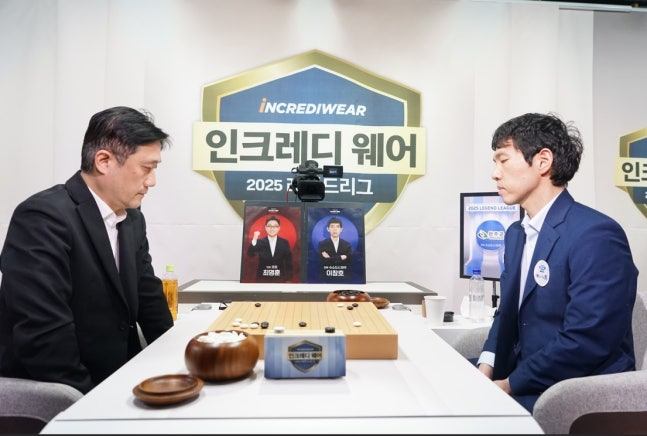 최명훈(왼쪽)과 이창호 / 사진=한국기원 제공. 연합뉴스