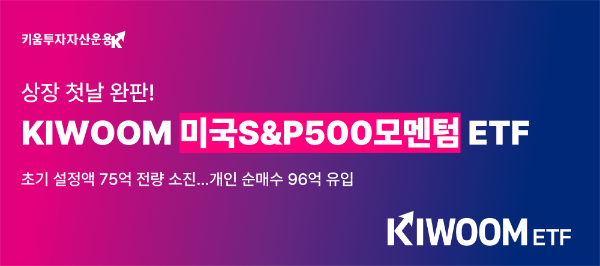 키움운용, ‘KIWOOM 미국S&P500모멘텀 ETF’ 상장 첫날 완판