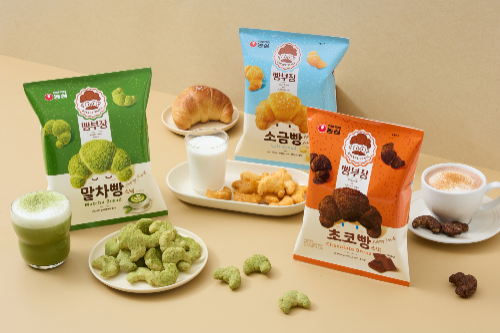 농심 빵부장 시리즈 연출 이미지 (말차빵, 소금빵, 초코빵) / 사진 = 농심