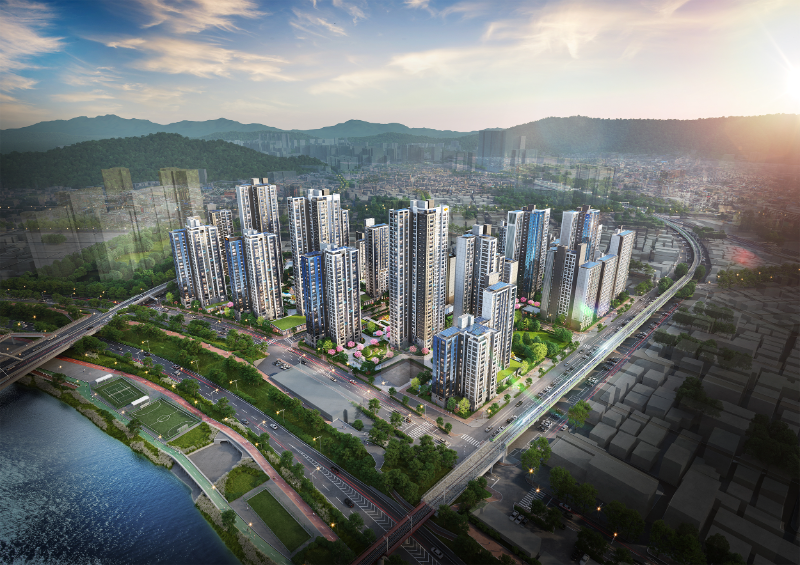 중화동 329-38 일대 모아타운 통합 조감도./DL건설