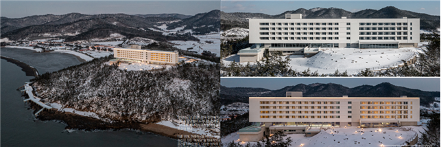 120개의 오션뷰 객실과 인피니티풀 : 해남 126 호텔. (발주기관) 한국관광공사 (설계자) 아파랏체·적재건축사사무소 (시공사) 인동종합건설./ 국토교통부
