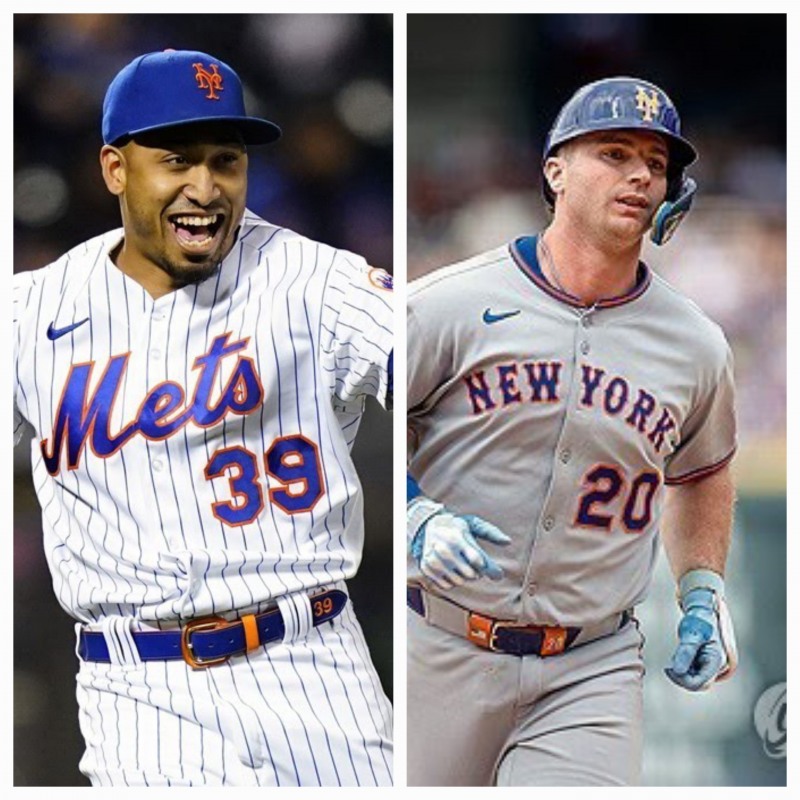 에드윈 디아즈(왼쪽)와 피트 알론소