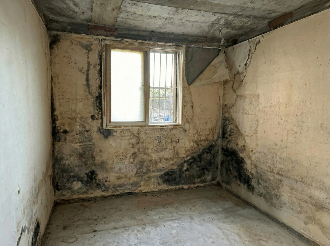 시공 전 곰팡이와 결로가 가득한 현장, 옥천케미칼 제공