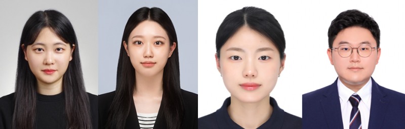 (왼쪽부터) 공동 제1저자 성신여대 AI융합학부 박찬미, 조민서, 공저자 김연지, 교신저자 고원준 교수. (사진제공=성신여대)