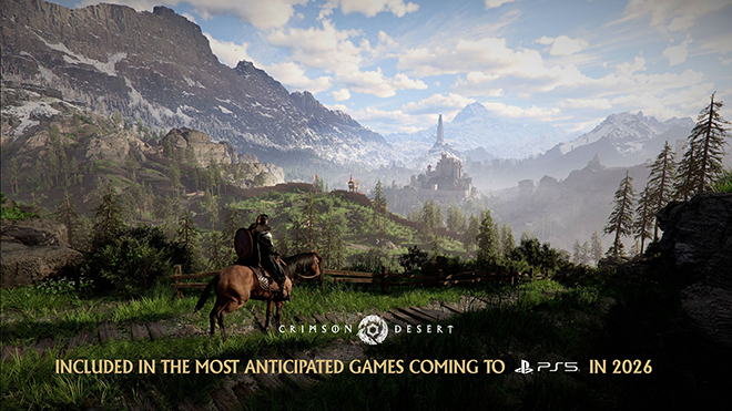 '붉은사막'의 '2026년 PS5 출시 예정 최고 기대작' 선정 관련 이미지. 자료 제공 : 펄어비스